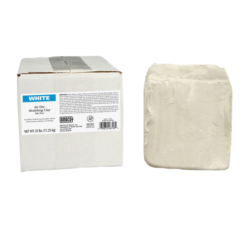 Amaco Air Dry Clay White 25Lb 