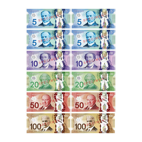 Die-Cut Magnetic Canadian Dollars