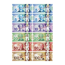 Die-Cut Magnetic Canadian Dollars