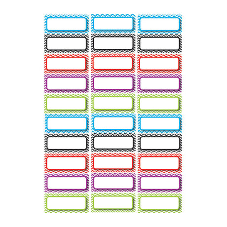 Small Magnetic Labels, Color Chevron