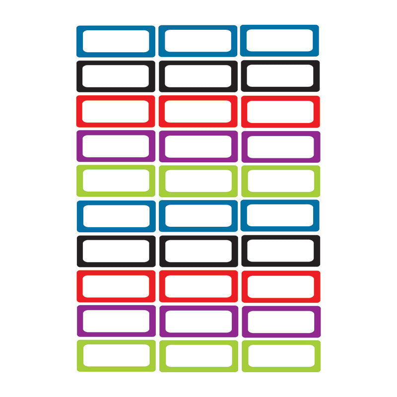 Small Magnetic Labels, Assorted Color