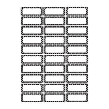 Small Magnetic Labels, Black & White Dots