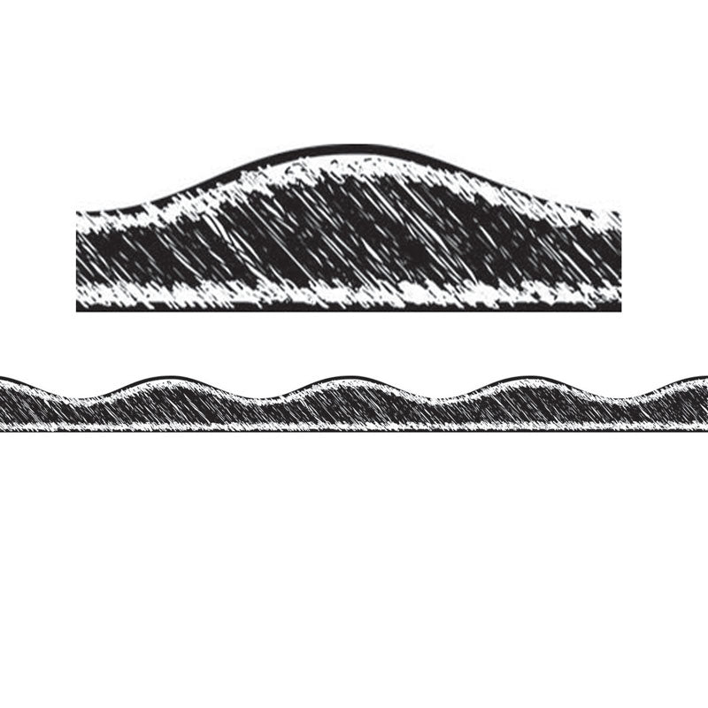 Magnetic Black Scribble Chalk Border
