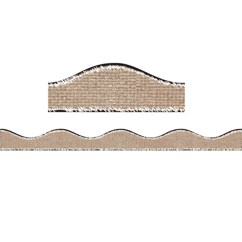 Magnetic Burlap Scribble Border