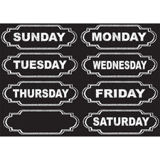 Large Die-Cut Magnetic Chalkboard Days Of Week