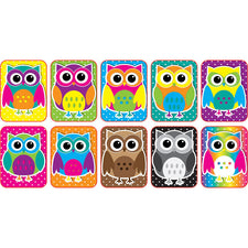 Color Owls Mini Whiteboard Erasers, 10 Pack