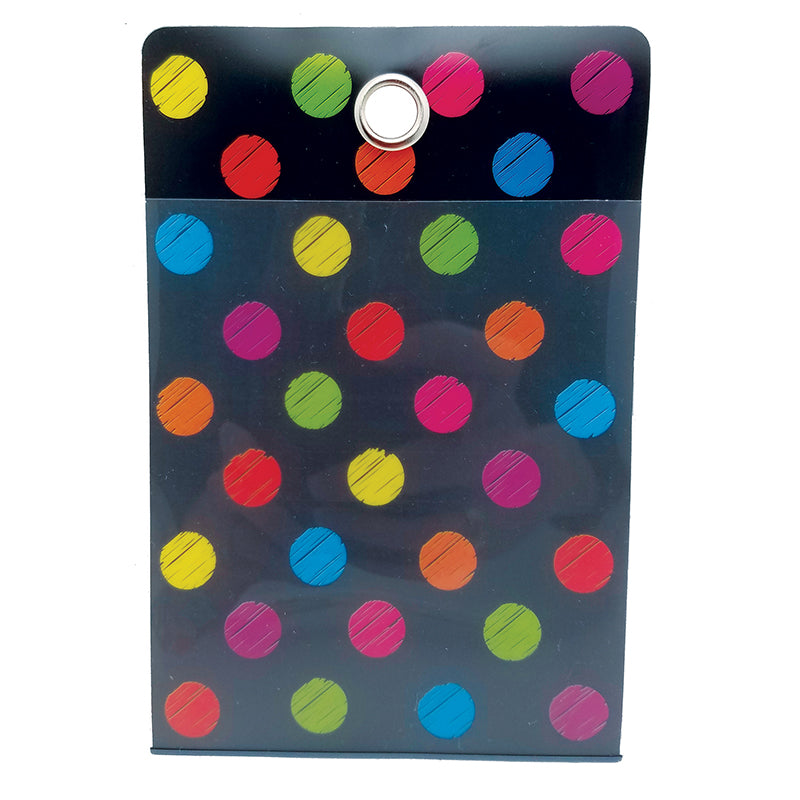 Colorful Chalk Dots 4" x 6" Poly Pockets, 10 Pack