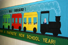 All Aboard! Back-to-School Train Bulletin Board Idea
