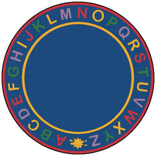 Alphabet Classroom Circle Time Rug, 6' Round