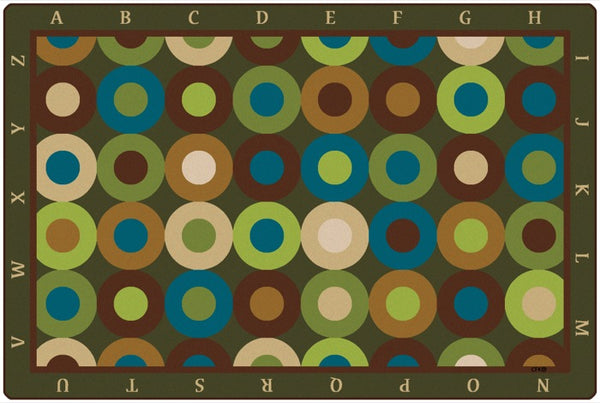 Carpets for Kids Calming Circles Alphabet Classroom Rug, 4' x 6 ...