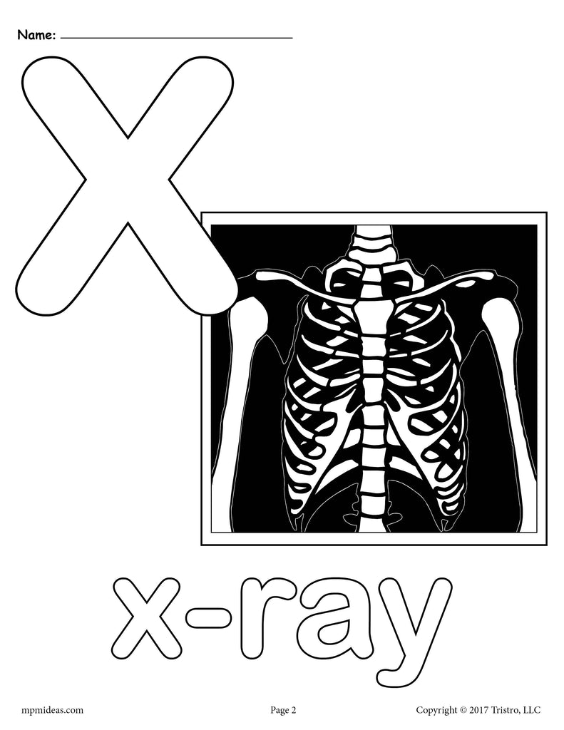 X Coloring Pages Free