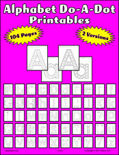 104 Alphabet Do-A-Dot Printables - Uppercase & Lowercase!