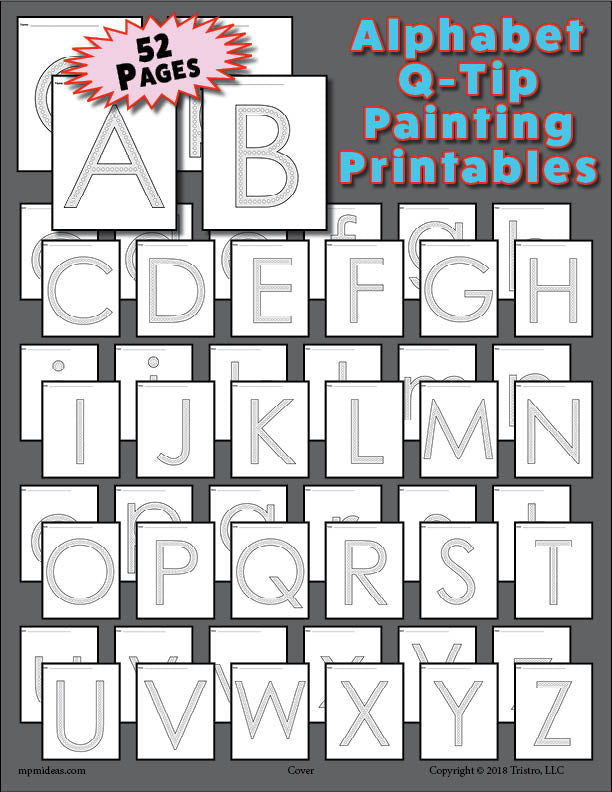 Q-Tip Painting Worksheets Bundle - 65+ Pages of Q-Tip Painting Printables!