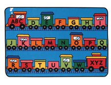 Alphabet Train KID$ Value Discount Classroom Rug, 3' x 4'6" Rectangle