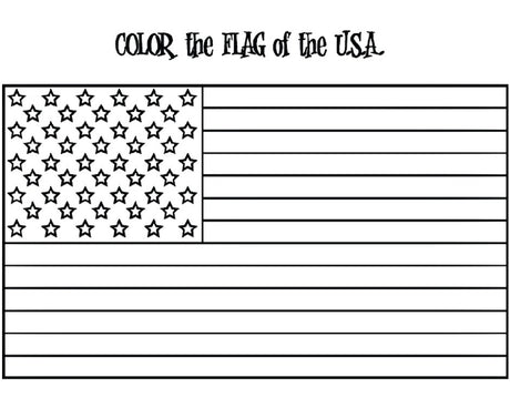 American Flag Coloring Page - w/ FREE Extension Activities!