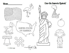 "Color the American Symbols" FREE Patriotic Printable!
