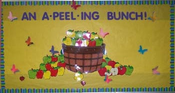 An A-Peel-ing Bunch! Apple Themed Back-to-School Bulletin Board Display