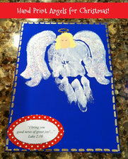 Hand Print Angel Craft for Christmas