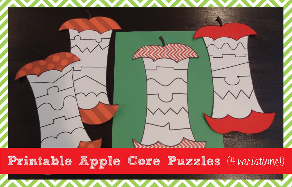 FREE Printable Apple Core Puzzles (4 Variations!) – SupplyMe