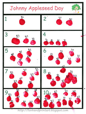 Apple Printing and Counting Activity!