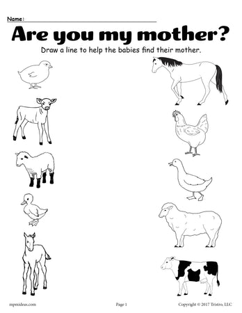 14 Free Preschool Animals Worksheets & Printables – SupplyMe