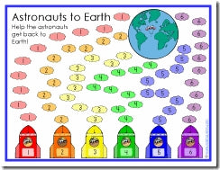 Astronauts to Earth Game Board