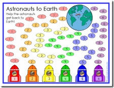 Astronauts to Earth Game Board