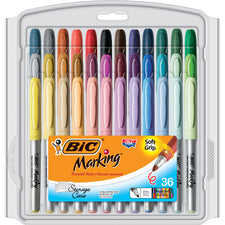 BIC Mark It Permanent Markers 36Pk Fine Point Assorted Color