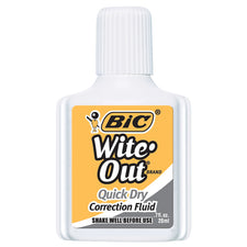 BIC WiteOut - Quick Dry Correction Fluid, 1 Bottle