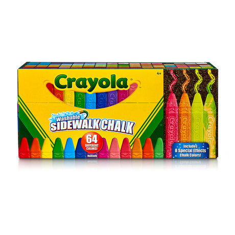 Crayola Washable Sidewalk Chalk, 64 Count 