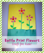 Bottle Print Flower Craft for Kids