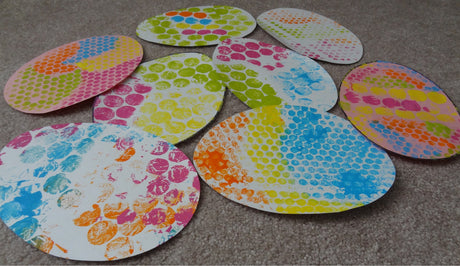 Bubble Wrap Printed Easter Eggs