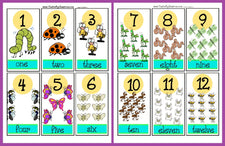 Bug Themed Number Cards