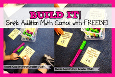 Build It! - Addition Math Station with FREE Printable