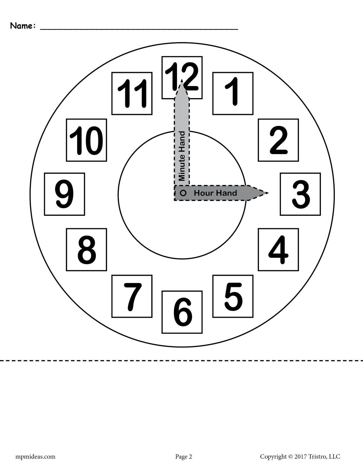 FREE Printable "Build a Clock" Telling Time Activity!