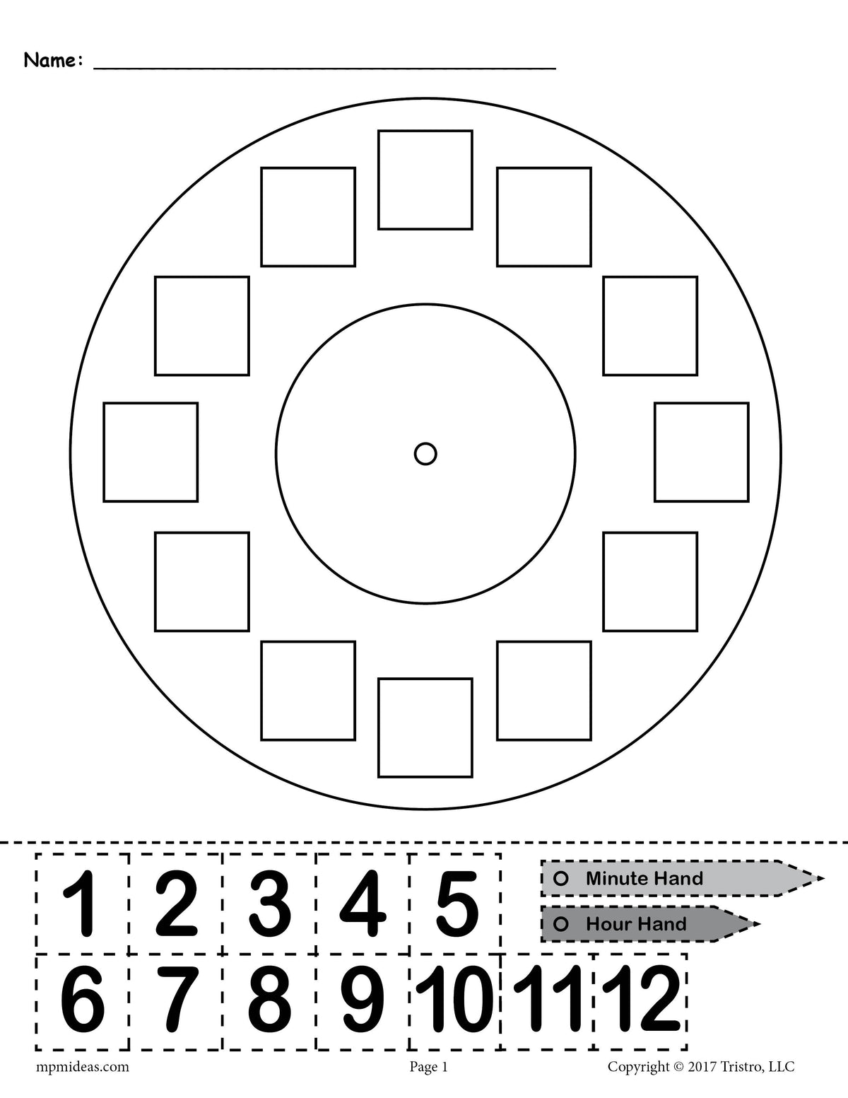 FREE Printable "Build a Clock" Telling Time Activity!