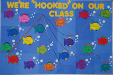 We're "Hooked" On Our Class Fish Themed Bulletin Board Idea