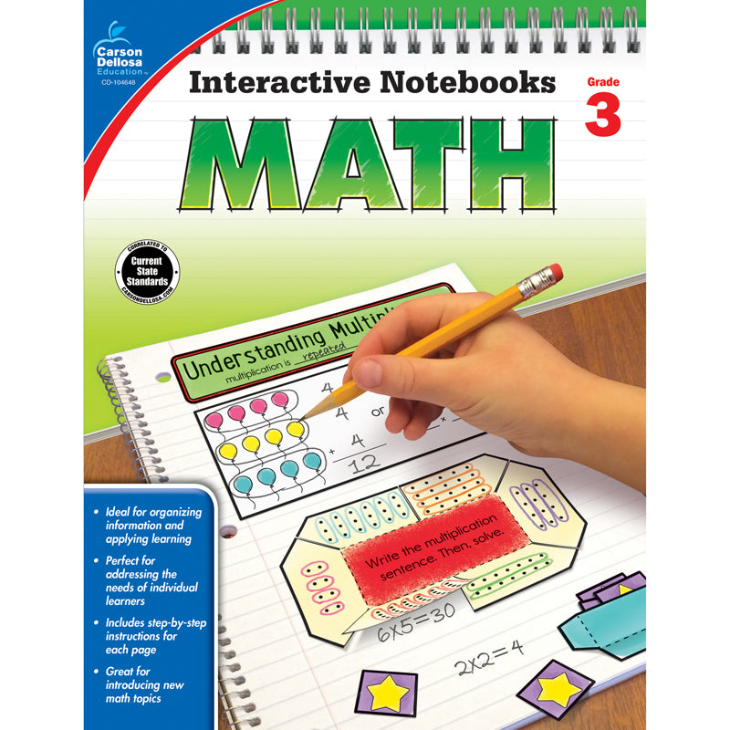 Interactive Notebooks Math Resource Book, Grade 3