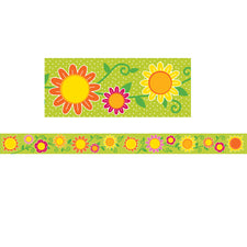 Sunshine & Flowers Straight Bulletin Board Border 
