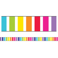 Twinkle Twinkle You're A STAR! Vertical Rainbow Stripes Straight Bulletin Board Border