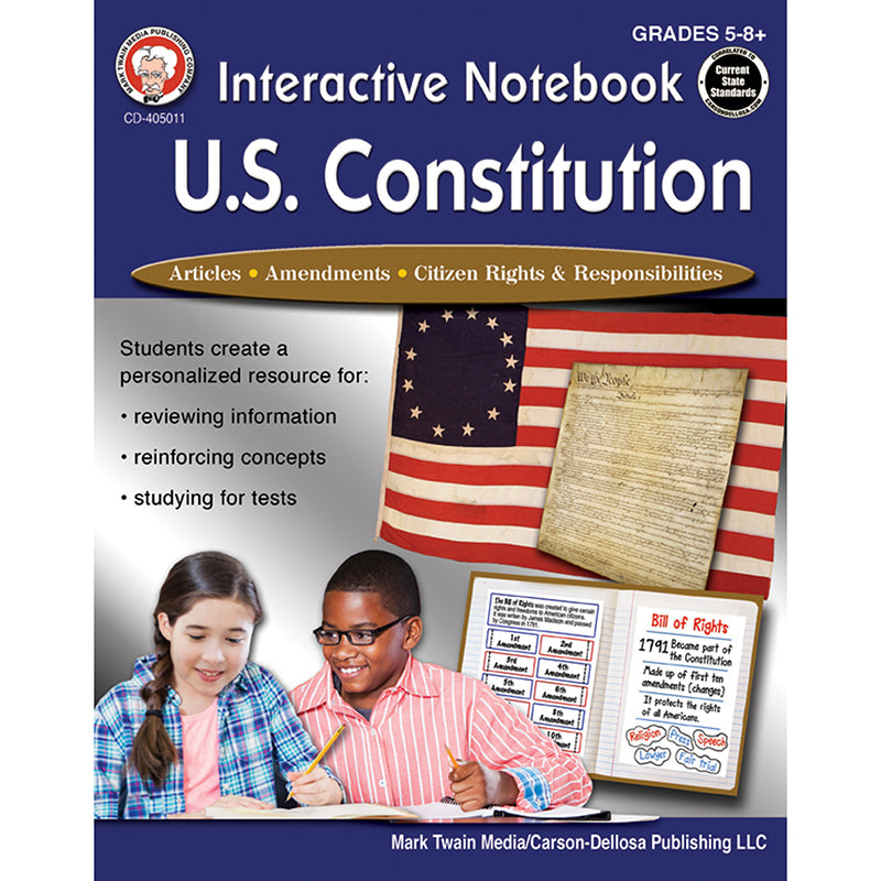 Interactive Notebook: U.S. Constitution Workbook, Grades 5-12
