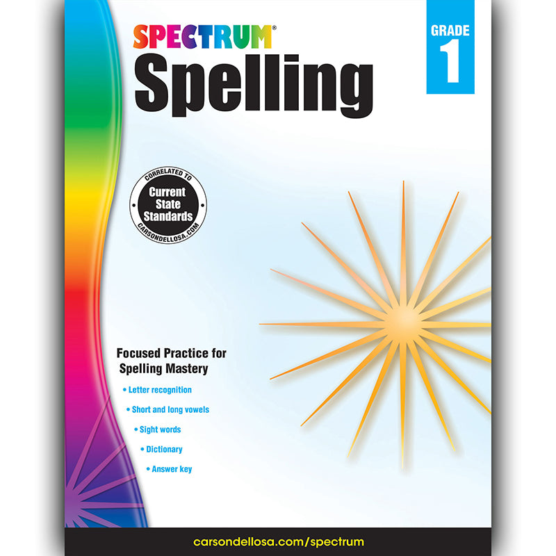 Spectrum Spelling Workbook, Grade 1