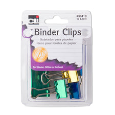 Binder Clips, Assorted Colors and Sizes (10 Pack)