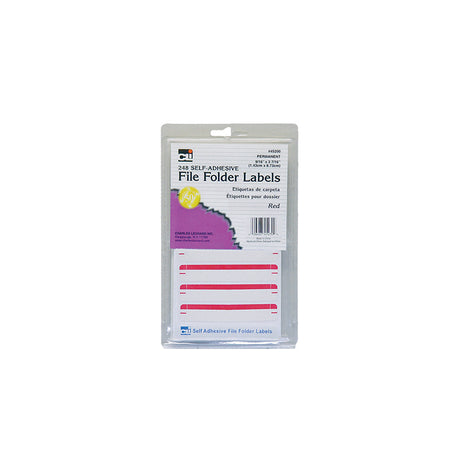 Self-Adhesive File Folder Labels, Red
