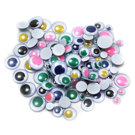 Wiggle Eyes Assorted Colors 15mm 144 Pack – Scribbles Crafts