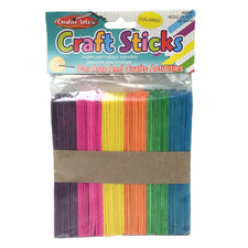 Assorted Color Craft Sticks, 150 Per Bag