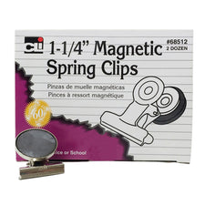 Magnetic Spring Clips, 1-1/4"
