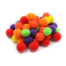 Pom-Poms, 1" Hot Colors