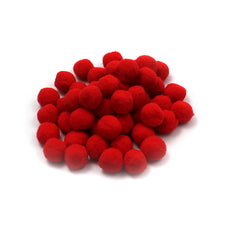 Pom-Poms, 1" Red