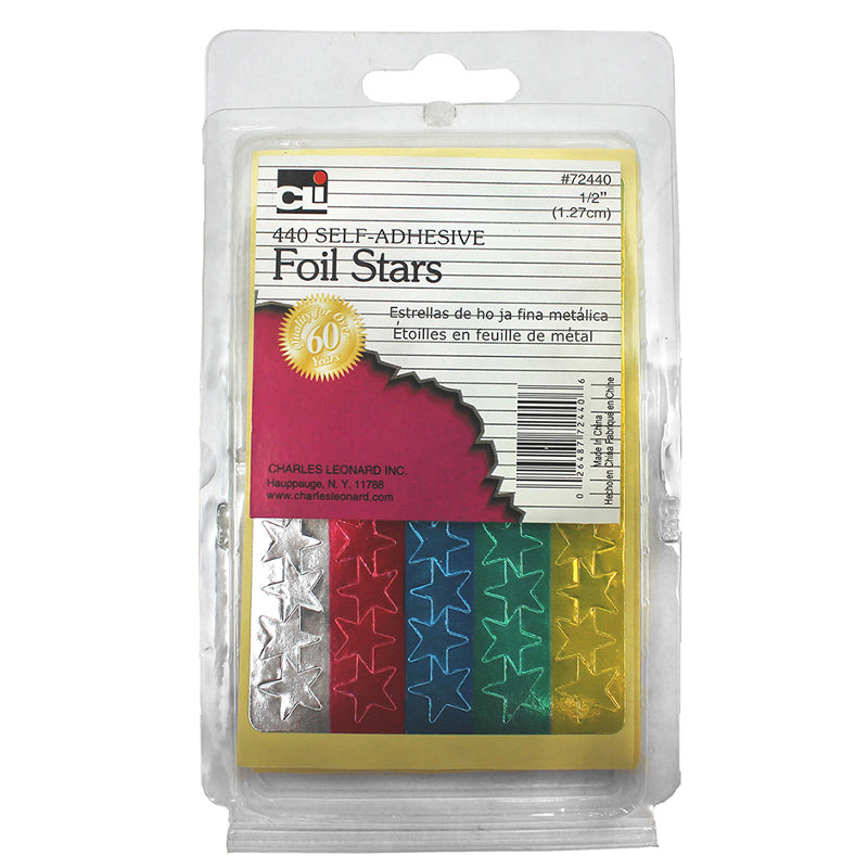 Self-Adhesive Foil Stars, 440 Per Pack